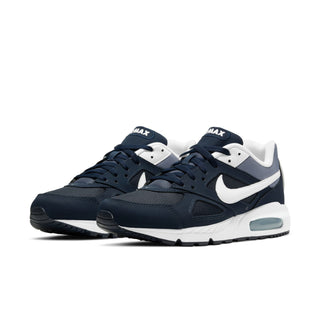 Men's navy and white Nike Air Max IVO sneakers, side-by-side view with Air unit