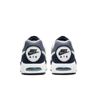 Men's Nike Air Max IVO sneakers showing heels, navy fabric with white heel tabs