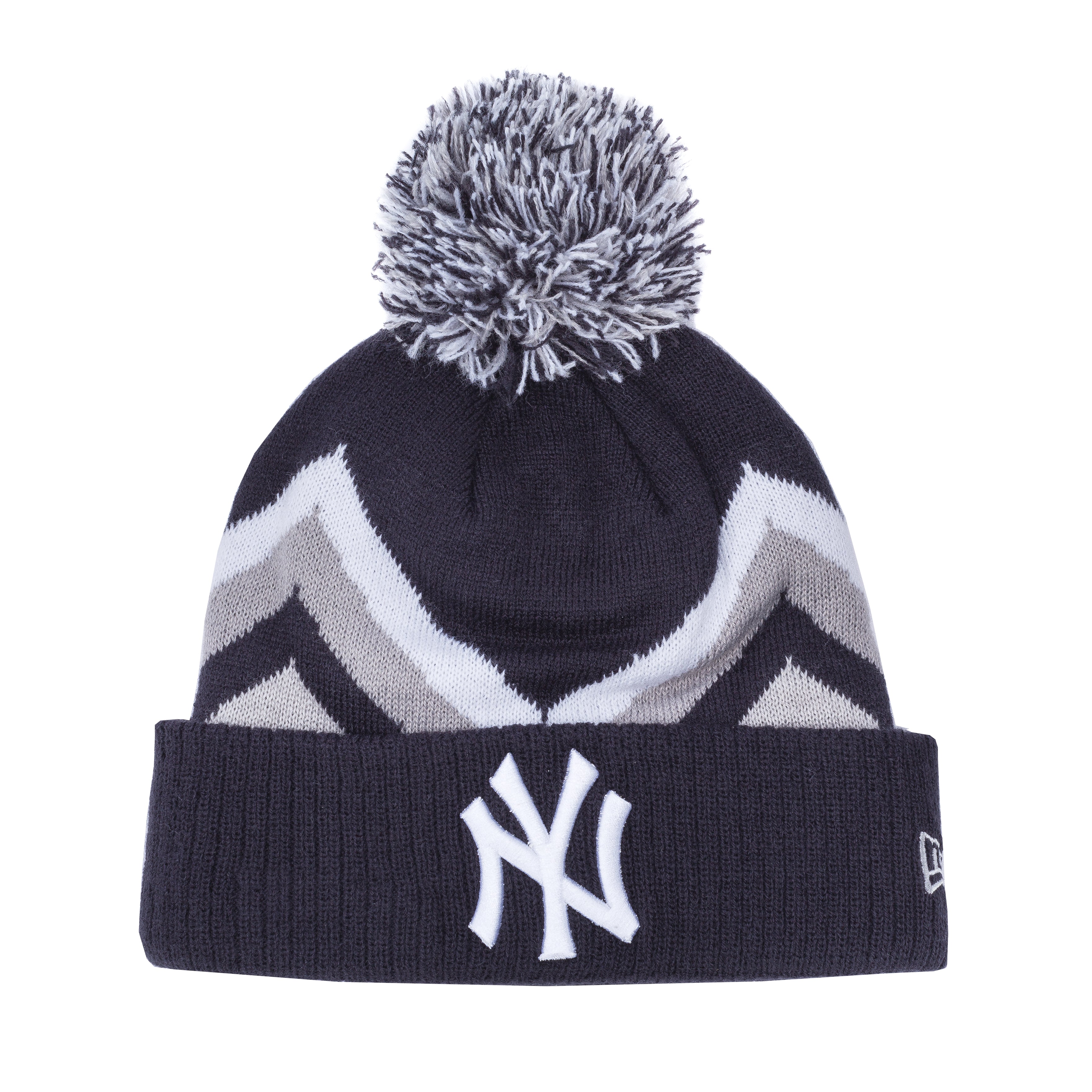 New Era Yankees Zig Zag Knit Pom OTC Beanie Jr | Navy | ShopWSS