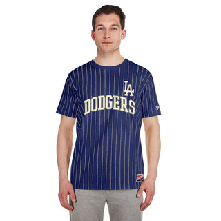 Dodgers Chrome Pinstripe Tee - Mens
