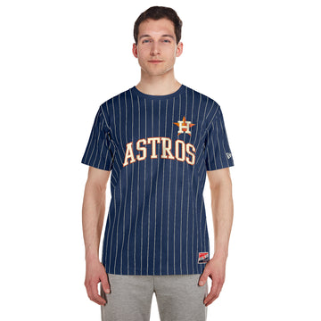 Astros Chrome Pinstripe Tee - Mens