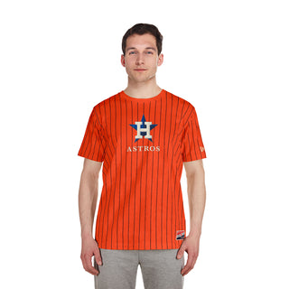 Astros Team Logo Pinstripe Tee - Mens
