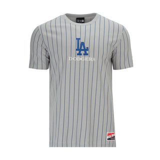 Dodgers Team Logo Pinstripe Tee - Mens