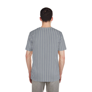 Dodgers Team Logo Pinstripe Tee - Mens