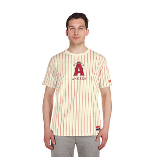 Angels Team Logo Pinstripe Tee - Mens