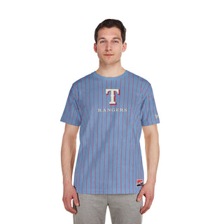Rangers Team Logo Pinstripe Tee - Mens