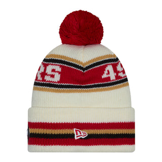 Niners Knit Classic Stripe Pom Beanie