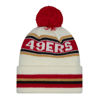 Niners Knit Classic Stripe Pom Beanie