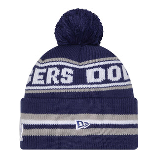 Dodgers Knit Classic Stripe Pom Beanie