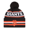 Giants Knit Classic Stripe Pom Beanie