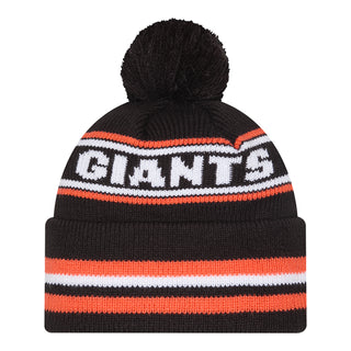 Giants Knit Classic Stripe Pom Beanie