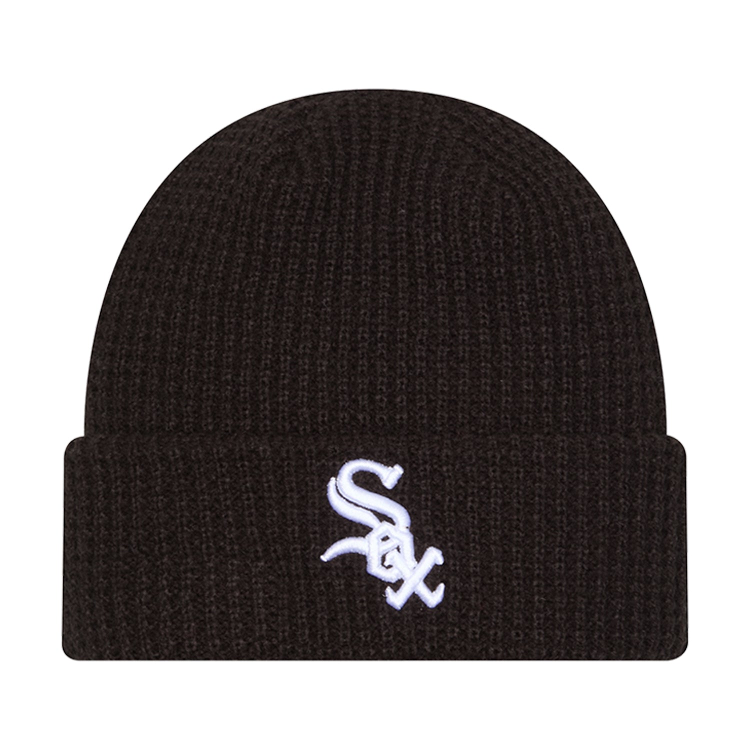 New Era White Sox Knit Waffle Beanie | Black/OTC | ShopWSS