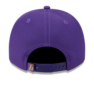 Purple snapback cap with open back and adjustable strap
