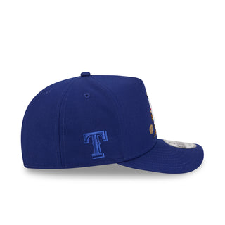 Royal blue baseball cap with small T logo patch on side