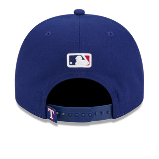 Royal blue baseball cap with back MLB logo and adjustable strap