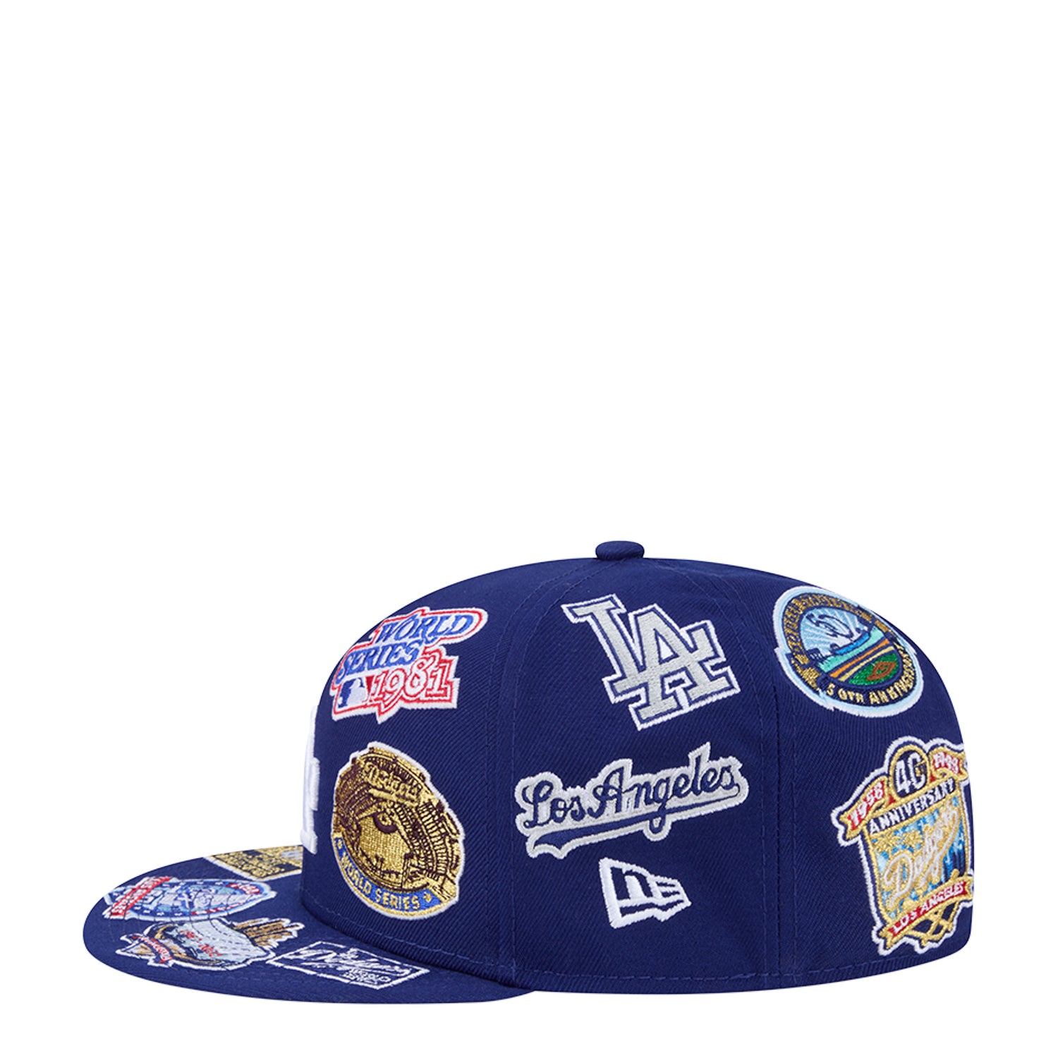 New Era Dodgers Allover Multi | Royal Blue/All Over Logos | ShopWSS
