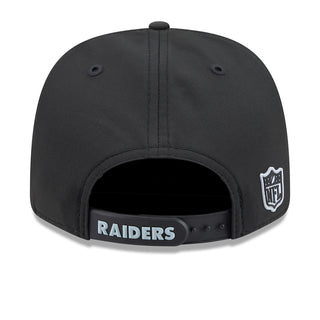 Black Raiders NFL sideline cap with Raiders logo on back strap