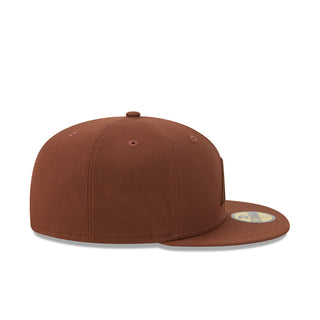 Auburn baseball cap with side patch and curved brim, snapback-style closure