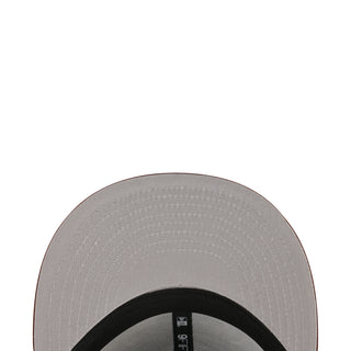Light gray baseball cap top with black inner band