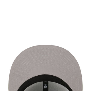 Light gray cap with black inner band, top view