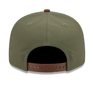 Dodgers two-tone baseball cap back in olive with brown adjustable strap