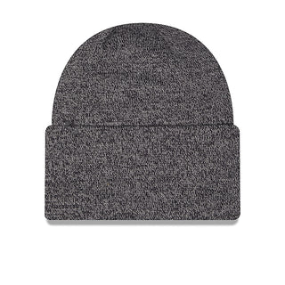 Marled knit beanie in heather gray with folded cuff, no visible logo