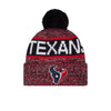 Texans Knit Tri-Color OTC Pom Beanie