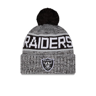 Raiders Knit Tri-Color OTC Pom Beanie