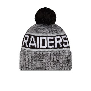 Raiders Knit Tri-Color OTC Pom Beanie