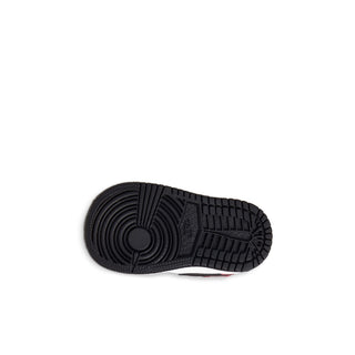 Toddler mid-top sneakers outsole with black traction tread pattern
