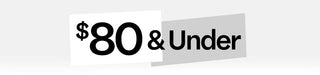 Logo with text '$80 & Under' on a white background