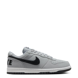 Men's Nike low-top sneakers, light gray with black swoosh and white sole