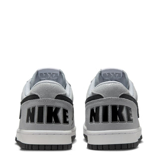 Men's Nike low-top sneakers heels, light gray with large black NIKE branding