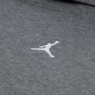 Carbon heather fleece hoodie chest with white Jordan Jumpman logo