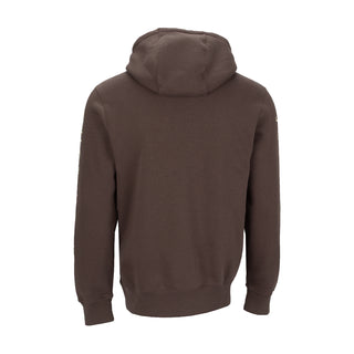 Men's brown Nike AIR hoodie back view with drawstring hood