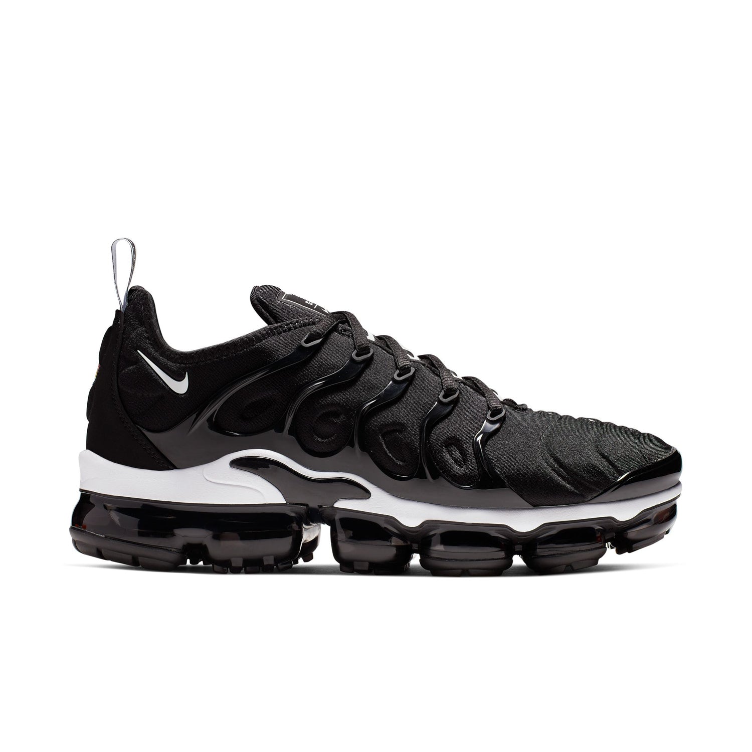 Nike Men's Air VaporMax Plus Running Shoes, Black/White, Size 9.5