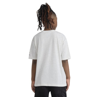 Youth heather gray T-shirt with plain back and crew neck