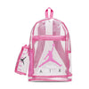 2pc Clear School Backpack With Pencil Case
