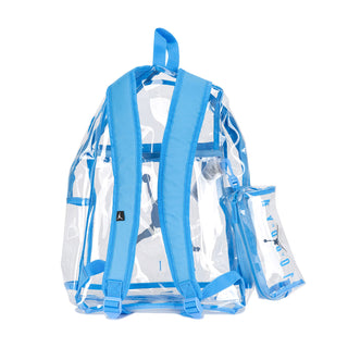 2pc Clear School Backpack With Pencil Case
