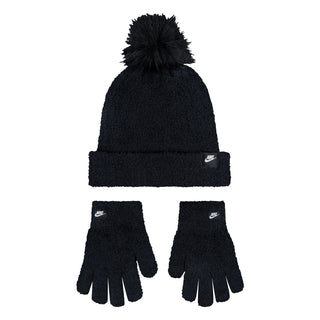 Youth Plush Pom Beanie & Glove Set