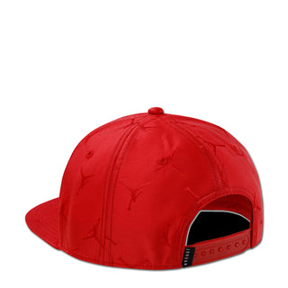 Gym Red jacquard snapback cap with Jumpman logo and adjustable back strap