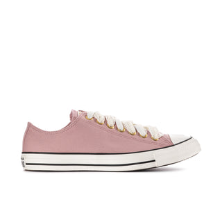 Women's Chuck Taylor All Star Ox sneaker in petal pink with white sole and black stripe