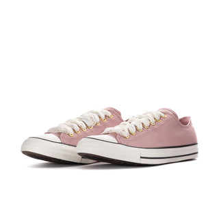Women's Chuck Taylor All Star Ox sneaker, side view, petal pink canvas and white rubber sole