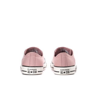 Women's Chuck Taylor All Star Ox sneakers, heel view, petal pink canvas with All Star logo