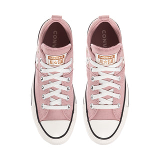 Women's blush pink low-top sneakers with lace-up front, Converse All Star logo, white toe
