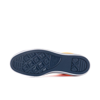 Men's high-top sneaker outsole with dark blue patterned tread
