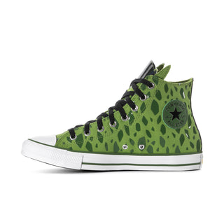 Men's bright green high-top canvas sneaker with Converse emblem and black laces