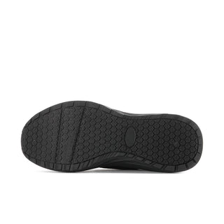 Women's black slip-on sneaker outsole, textured tread pattern for grip
