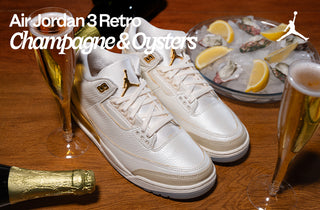 Retro 3 Air Jordan Champagne & Oysters WSS launch