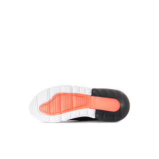 Kids' Nike Air Max 270 outsole, white and black tread with orange center insert